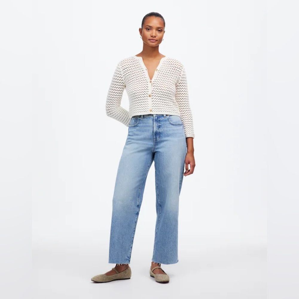 Madewell The Curvy Perfect Vintage Wide Leg Crop Jean Hallstead Wash Size 24 NWT